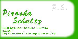 piroska schultz business card